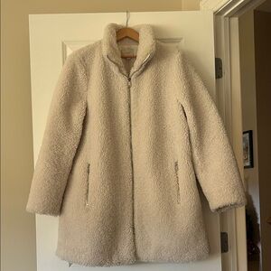 LOFT Cream Teddy Jacket size Large